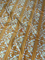 Elegant Gold Baroque Fabric with Floral and Scroll Patterns – Classic Ornamental Fabric - Whotex Online Fabric Store