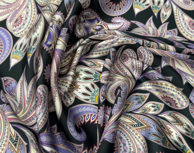Elegant Paisley Pattern Fabric by the Metre – Soft & Stylish - Whotex Fabrics London