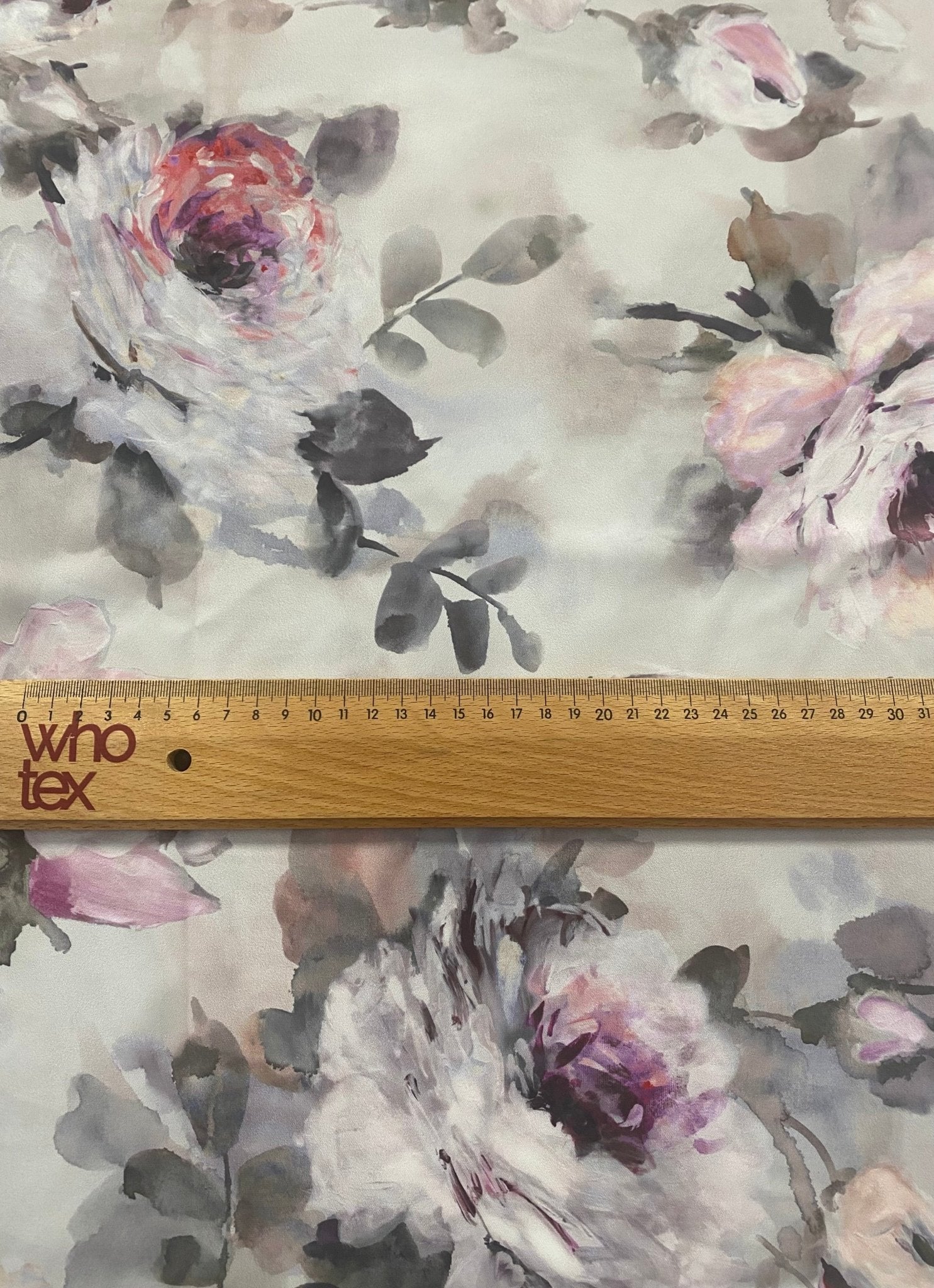 Elegant Watercolor Floral Fabric – Soft Rose and Peony Print on Light Background - Whotex Online Fabric Store