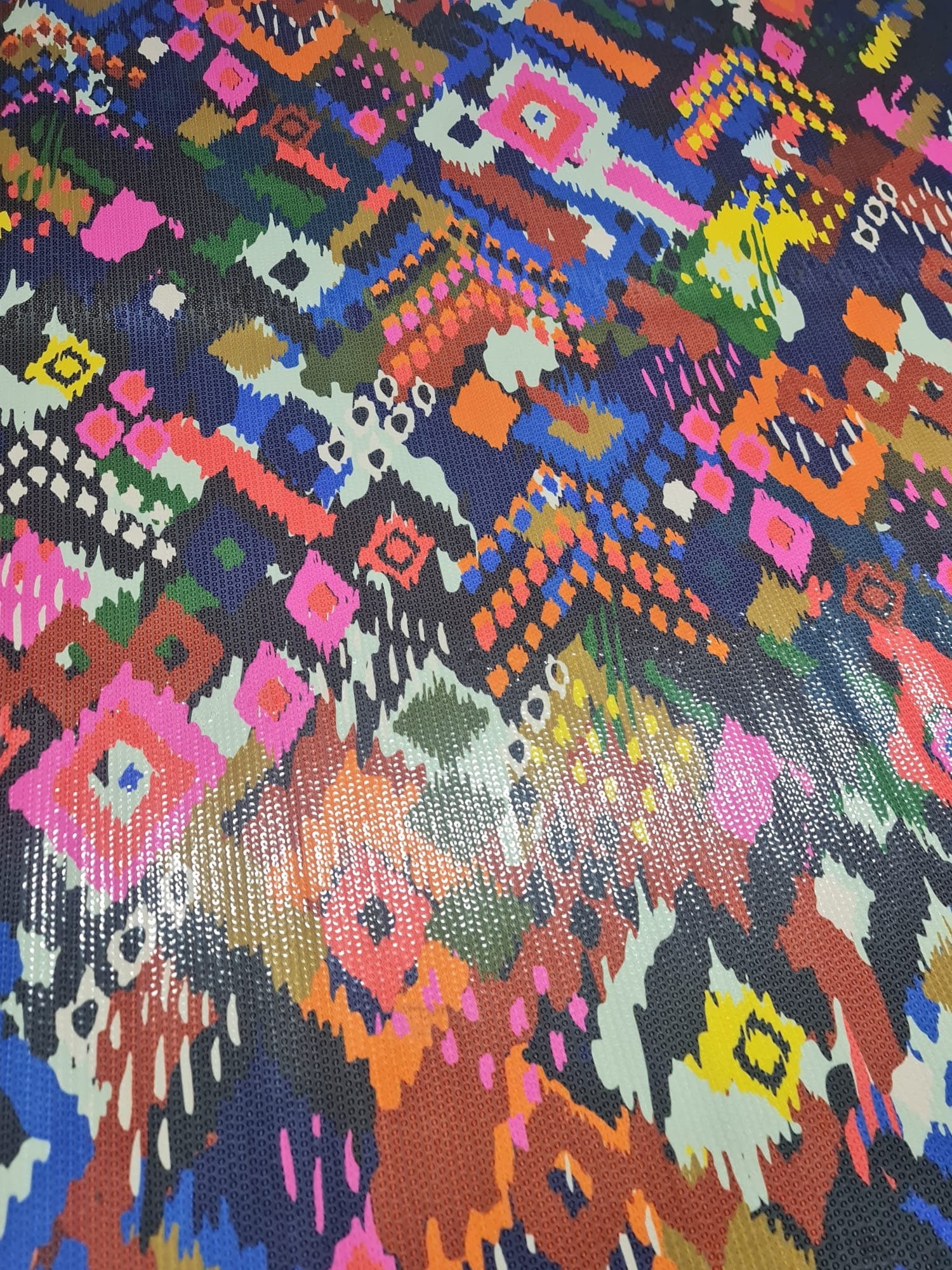 Ethnic Pattern Sequin Fabric, 2 - Way Stretch Sequin Fabric By The Yard - Whotex Online Fabric Store