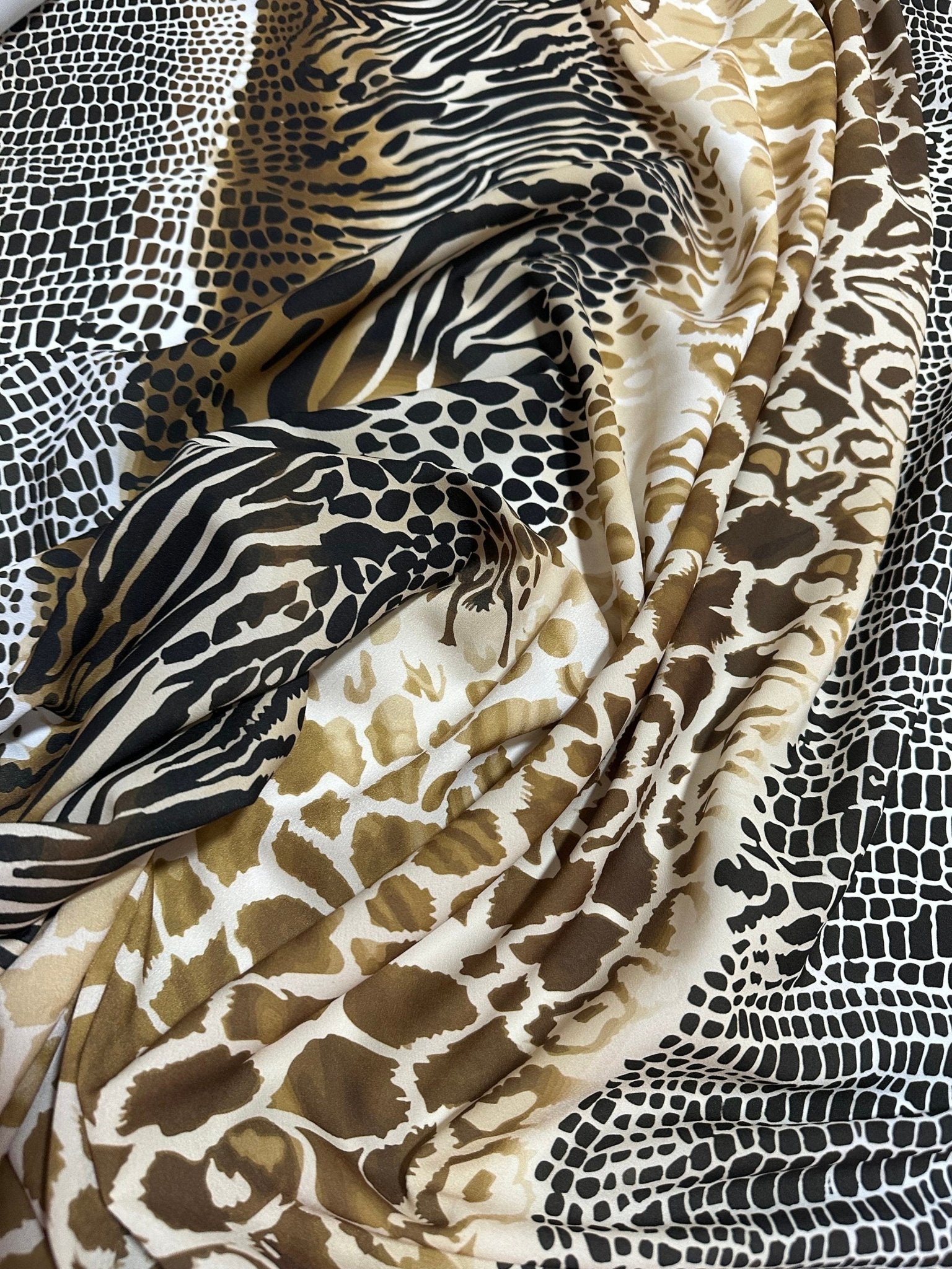 Exotic Animlal Pattern Brown Black Color Fabric - Whotex Online Fabric Store