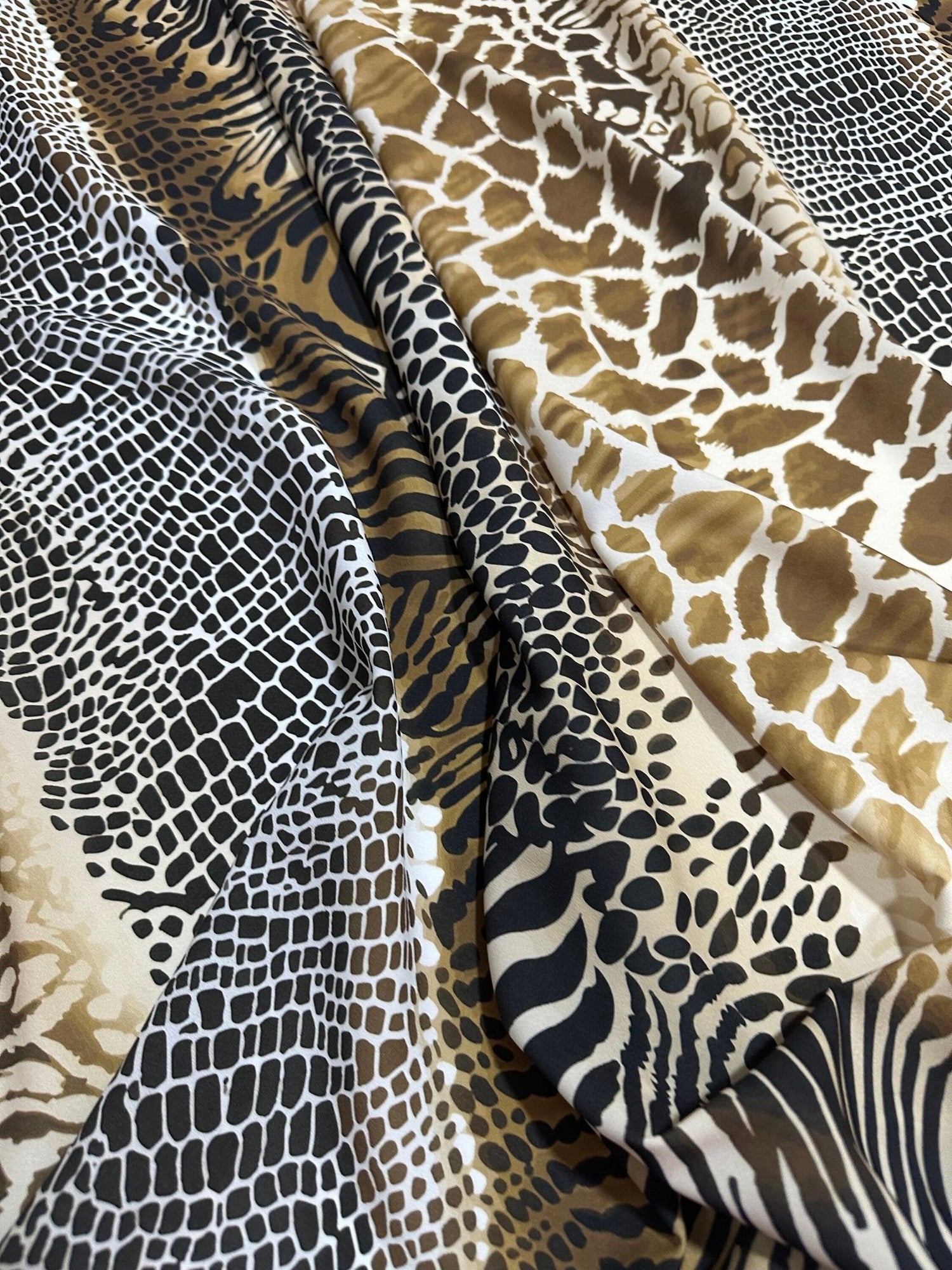 Exotic Animlal Pattern Brown Black Color Fabric - Whotex Online Fabric Store