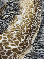 Exotic Animlal Pattern Brown Black Color Fabric - Whotex Online Fabric Store