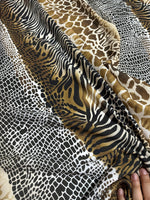 Exotic Animlal Pattern Brown Black Color Fabric - Whotex Online Fabric Store