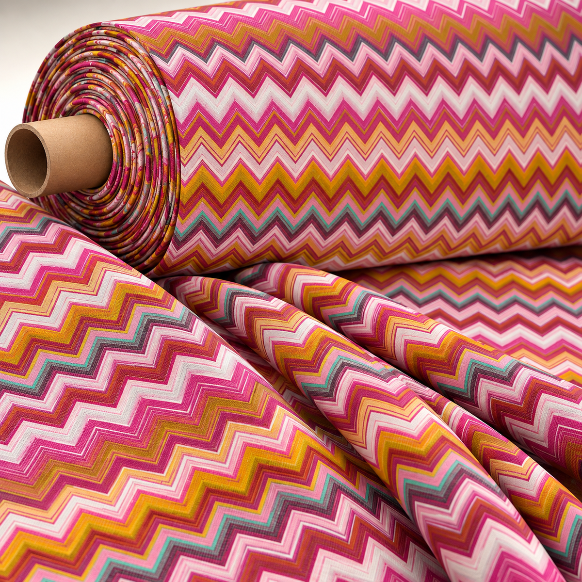 Fabric with Zigzag Pattern for Versatile Use Fabric by Metre - Whotex Fabrics London