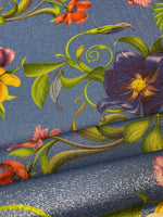 Floral Lurex Fabric by the Metre - Whotex Fabrics London