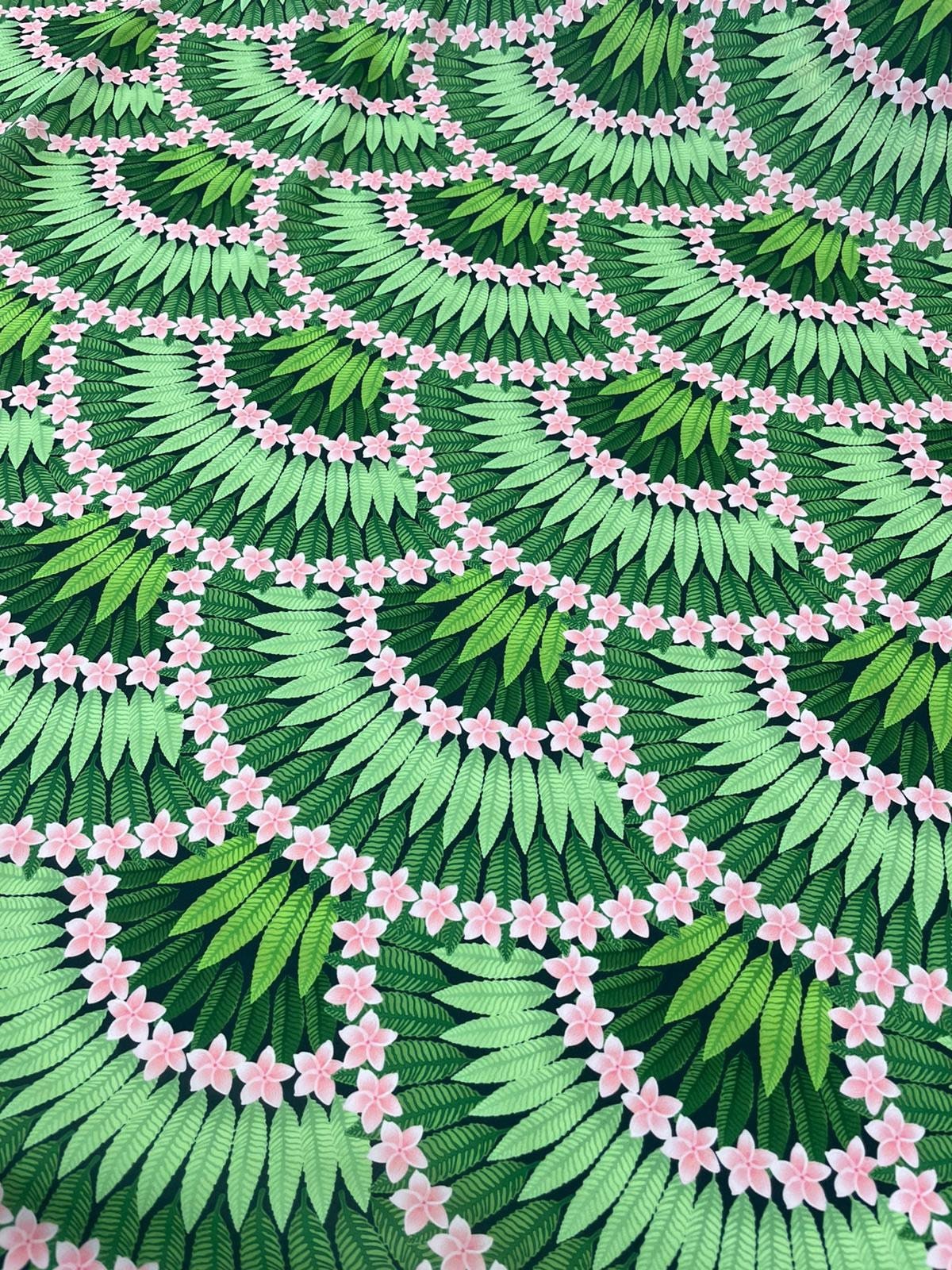 Floral Pattern Fabric, Leaf Pattern Crepe Fabric - Whotex