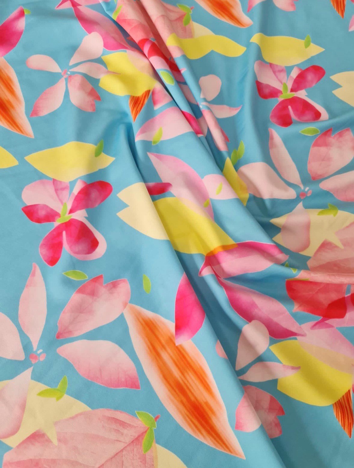 Floral Print Fabric, Soft Color, - Whotex Online Fabric Store