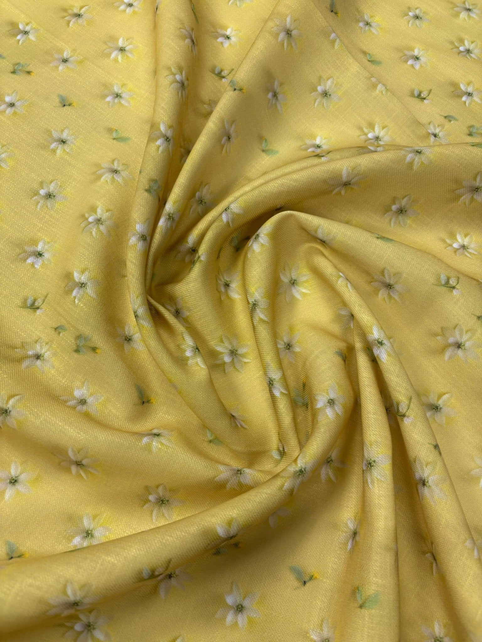 Floral Print Linen Fabric by the Metre - Whotex Fabrics London