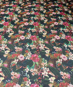 Floral Tropical Print Chiffon Fabric by the Metre - Whotex Fabrics London