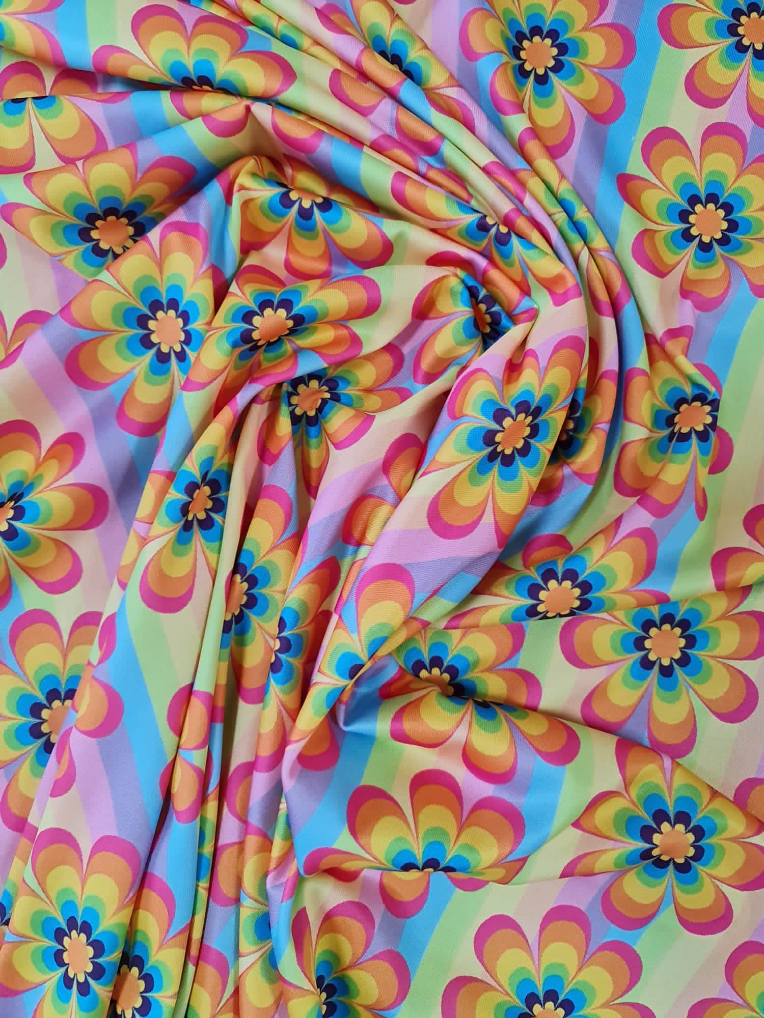 Flowers Pattern Fabric, Rainbow Color Fabric - Whotex Online Fabric Store