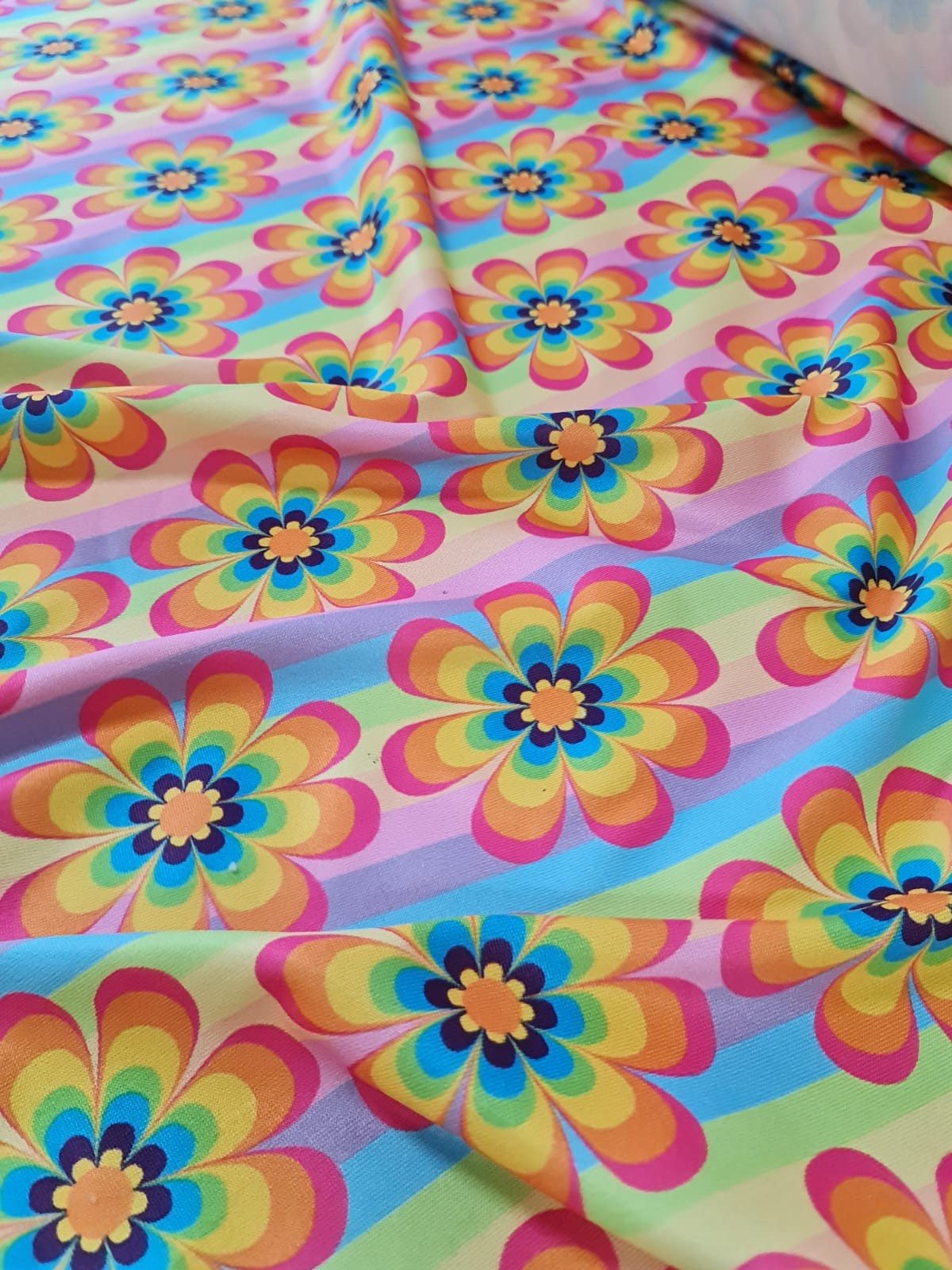 Flowers Pattern Fabric, Rainbow Color Fabric - Whotex Online Fabric Store