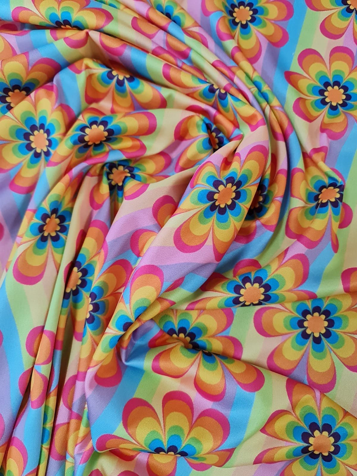 Flowers Pattern Fabric, Rainbow Color Fabric - Whotex Online Fabric Store