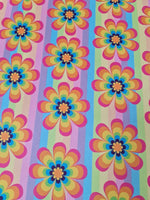 Flowers Pattern Fabric, Rainbow Color Fabric - Whotex Online Fabric Store