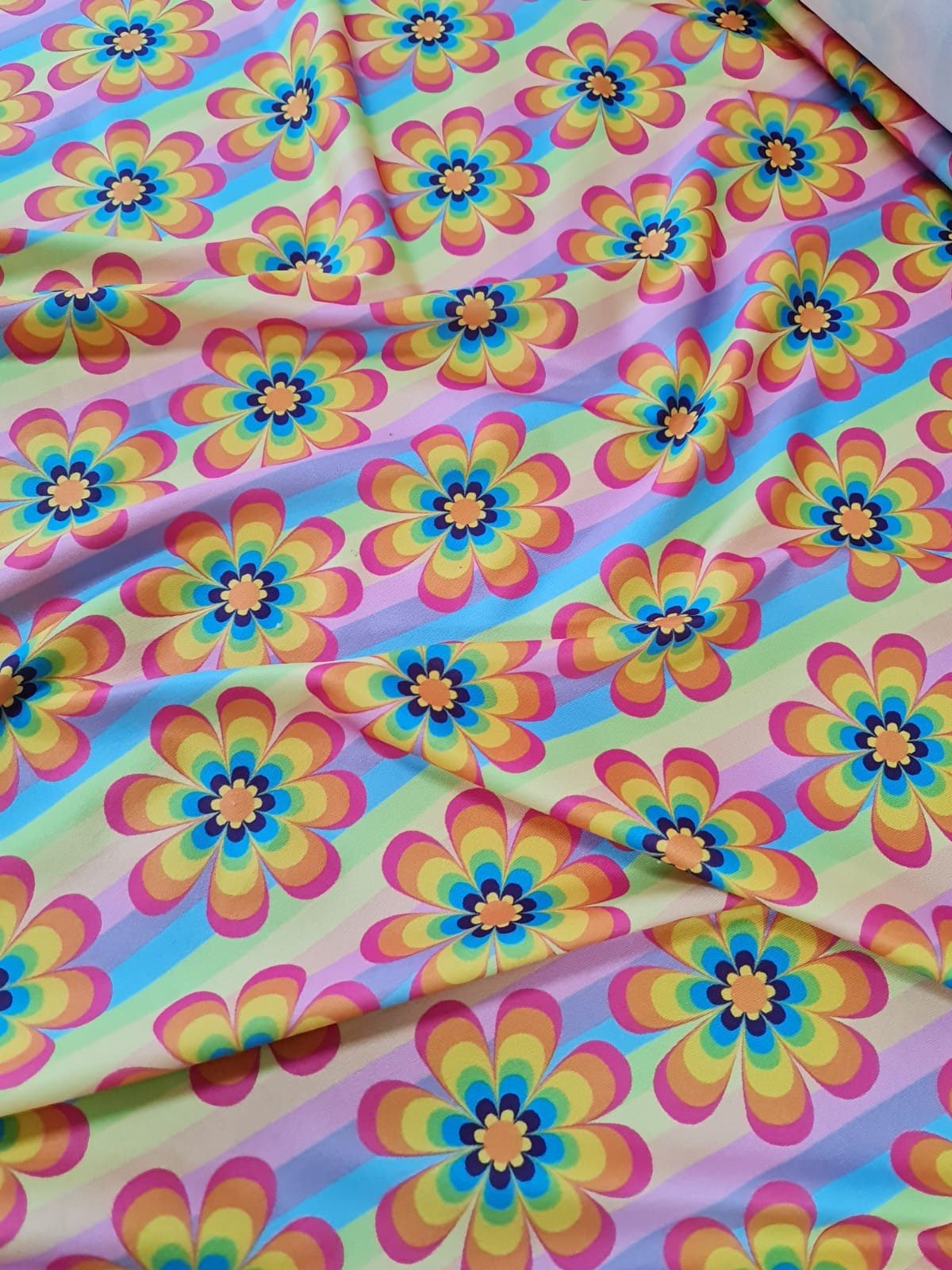 Flowers Pattern Fabric, Rainbow Color Fabric - Whotex Online Fabric Store