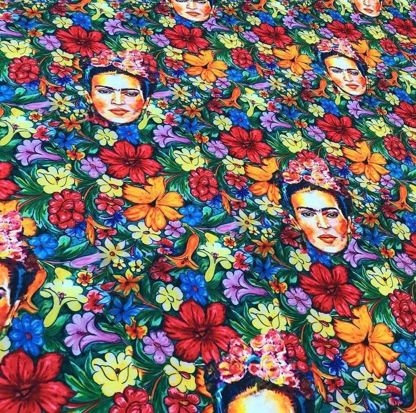 Frida Flowers Print Upholstery Fabric, Digital print fabric, outdoor runner curtain pillow bags fabric - Whotex Online Fabric Store