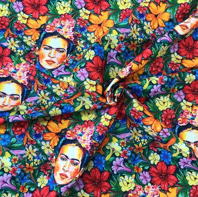 Frida Flowers Print Upholstery Fabric, Digital print fabric, outdoor runner curtain pillow bags fabric - Whotex Online Fabric Store