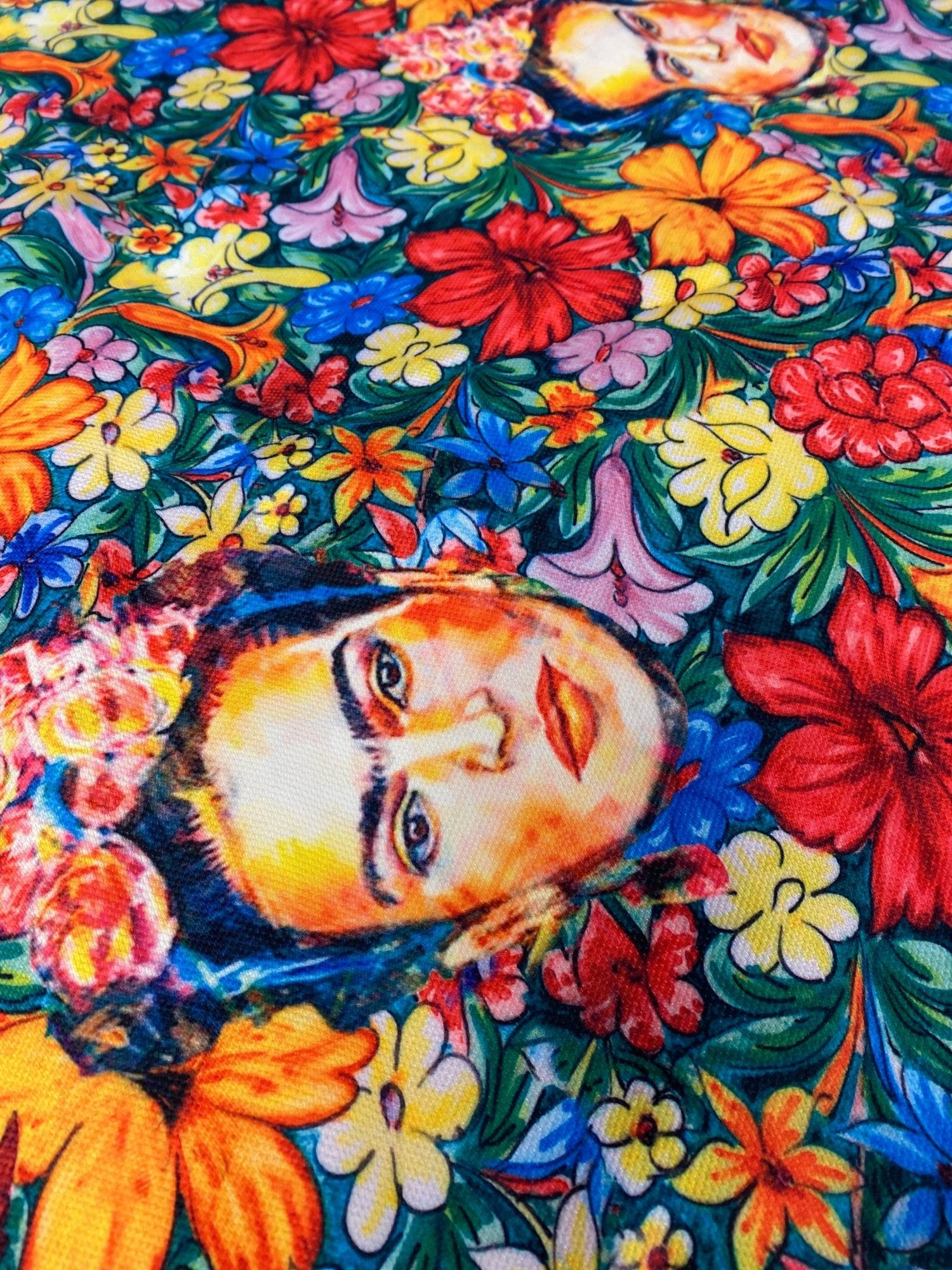 Frida Kahlo Floral Upholstery Fabric - Vibrant Artistic Design for Home Decor - Whotex Online Fabric Store