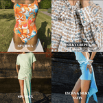 Frida Kahlo Tropical Black Background Fabric by the Metre - Whotex Fabrics London