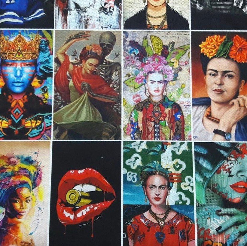 Frida Khalo Fabric, Frida Print Upholstery Fabric, Digital print fabric, outdoor runner curtain pillow bags fabric - Whotex Online Fabric Store