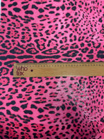 Fuchsia Leopard Sequin Fabric for Party Fashion - Whotex Fabrics London