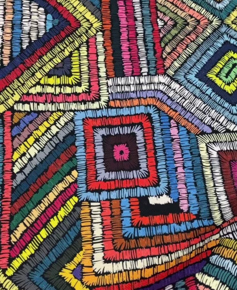 Geometric Colorful wave Upholstery Fabric, Digital print Fabric, outdoor , runner, curtain, tablecloth, handbag Fabric - Whotex Online Fabric Store