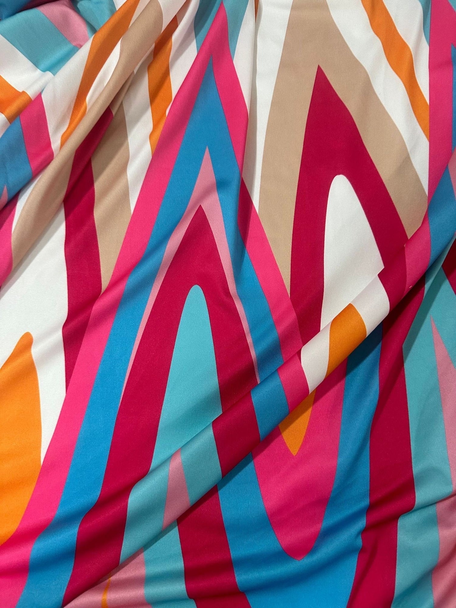 Geometric Print Fabric, Soft Colors Fabric - Whotex Online Fabric Store