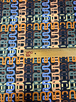 Geometric Retro Chain Link Pattern Fabric - Bold & Trendy Design Fabric By The Yard - Whotex Online Fabric Store