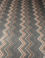 Geometric Zigzag Chiffon Fabric by the Metre - Whotex Fabrics London