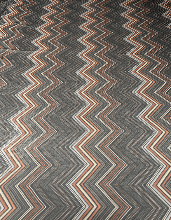 Geometric Zigzag Chiffon Fabric by the Metre - Whotex Fabrics London