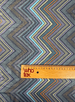 Geometric Zigzag Chiffon Fabric by the Metre - Whotex Fabrics London