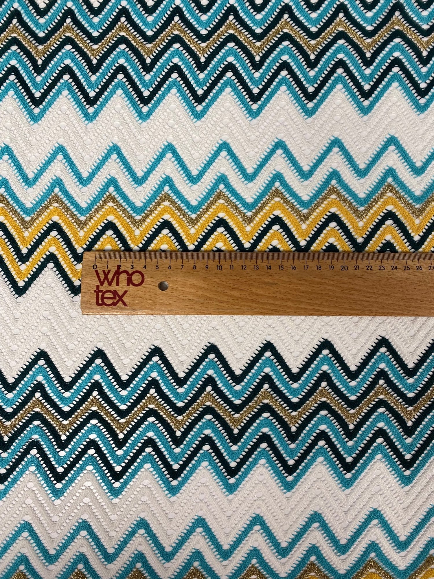 Geometric Zigzag Embroidered Fabric - Whotex Online Fabric Store