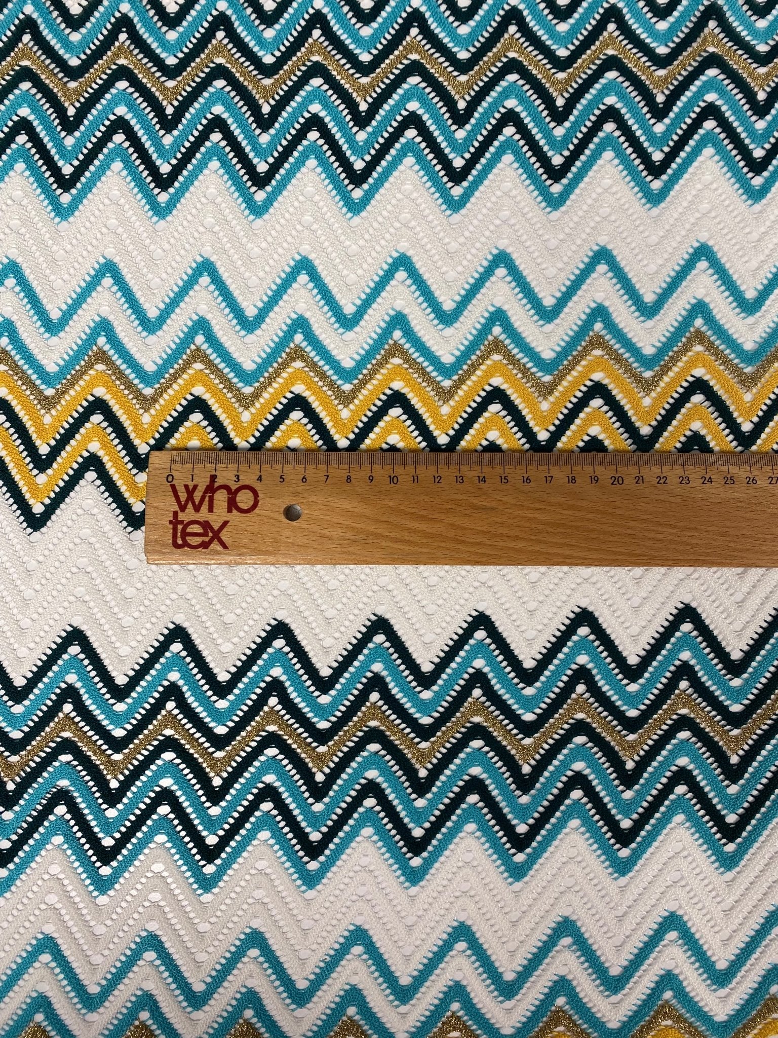 Geometric Zigzag Embroidered Fabric - Whotex Online Fabric Store
