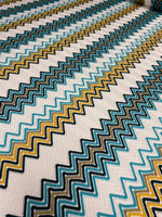 Geometric Zigzag Embroidered Fabric - Whotex Online Fabric Store