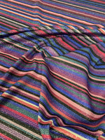 Glitter Striped Lurex Spandex Fabric - 4 - Way Stretch Dress Fabric - Whotex Online Fabric Store