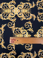 Gold Baroque Crepe Fabric by the Metre - Whotex Fabrics London