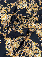 Gold Baroque Crepe Fabric by the Metre - Whotex Fabrics London
