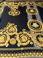 Gold Baroque Satin Fabric by the Metre - Whotex Fabrics London