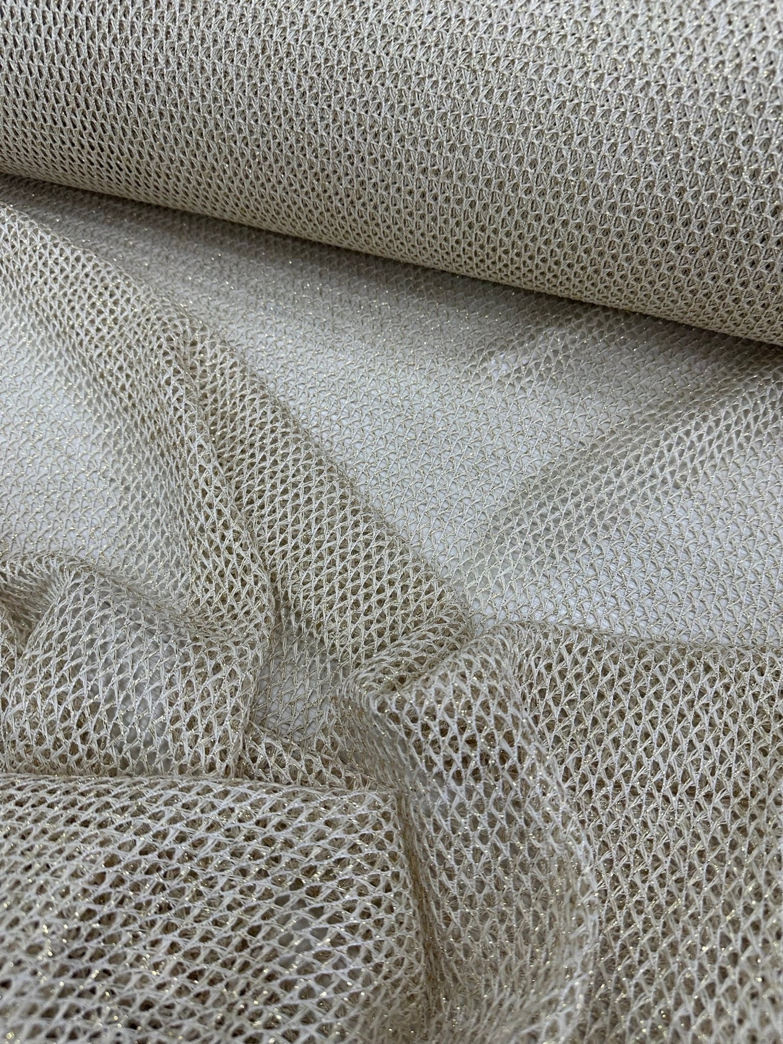 Gold Fish net Mesh Fabric, Shimmer Mesh Fabric - Whotex