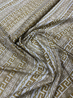 Gold Geometric Lurex Fabric by the Metre - Whotex Fabrics London
