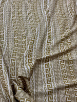 Gold Greek Key Pattern Lurex Fabric, Glitter Knited 4 - way Stretch Fabric, - Whotex Online Fabric Store