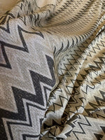 Gold Lurex Fabric, Glitter Knited 4 - way strecth Fabric, Black Gray Zigzag Pattern Fabric - Whotex Online Fabric Store