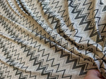 Gold Lurex Fabric, Glitter Knited 4 - way strecth Fabric, Black Gray Zigzag Pattern Fabric - Whotex Online Fabric Store