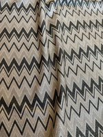 Gold Lurex Fabric, Glitter Knited 4 - way strecth Fabric, Black Gray Zigzag Pattern Fabric - Whotex Online Fabric Store