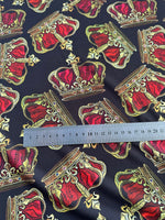 Golden Crown Pattern Fabric By The Yard - Whotex Online Fabric Store