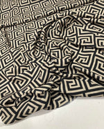 Greek Key Design Fabric, Black And White Colors - Whotex Online Fabric Store