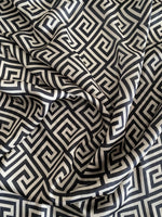 Greek Key Design Fabric, Black And White Colors - Whotex Online Fabric Store