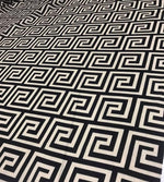 Greek Key Design Fabric, Black And White Colors - Whotex Online Fabric Store