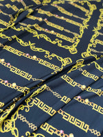 Greek Key pattern Fabric, Gold Chain Pattern Fabric , Fabric By The Yard - Whotex Online Fabric Store