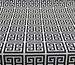 Greek key print Fabric, Black white Upholstery Fabric, Digital print Fabric, outdoor , runner, curtain, tablecloth, handbag Fabric - Whotex Online Fabric Store